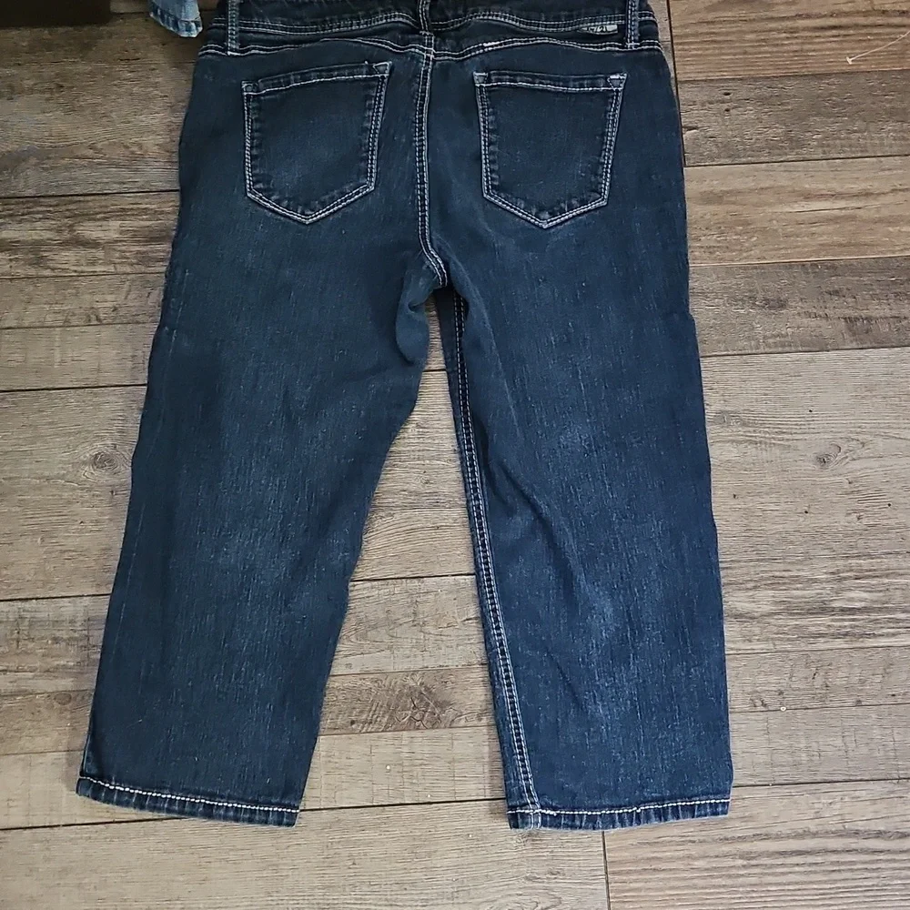 Dark Blue Denim Capri. 17/21 Exclusive Denim Womems Size 12 - Picture 7 of 10